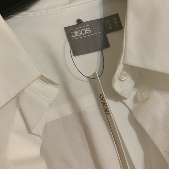 🚫SOLD🚫 NWT ASOS COTTON SHIRT OPEN RUFFLE SLEEVE - Picture 8 of 8